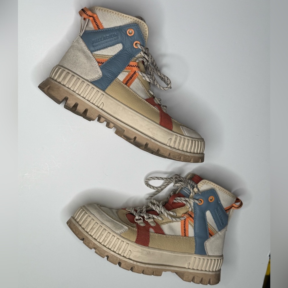 Palladium Pallashock Outcity sneakers in Almond Milk gorpcore utility lug sole - Picture 5 of 14